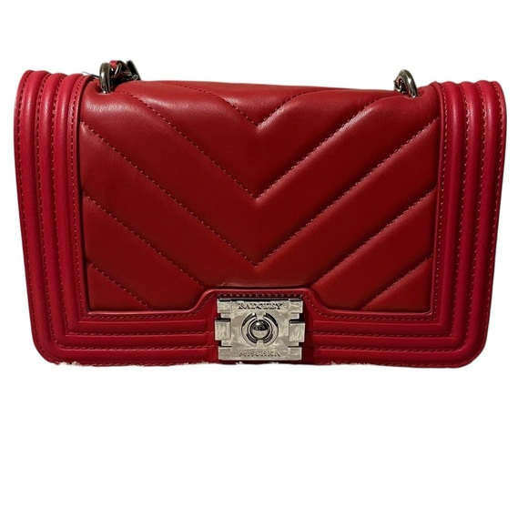 Badgley Mischka Handbags - Badgley Mischka Red Chevron Crossbody Bag NWT